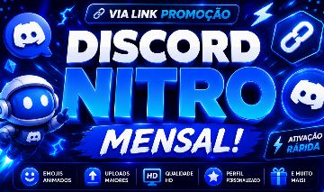 Discord Nitro Gaming 1 Mês - Ativação Rápida