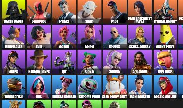 Conta Fortnite INSANA 45 Skins | Midas, Darth Vader, Deadpool + 15 Pagas