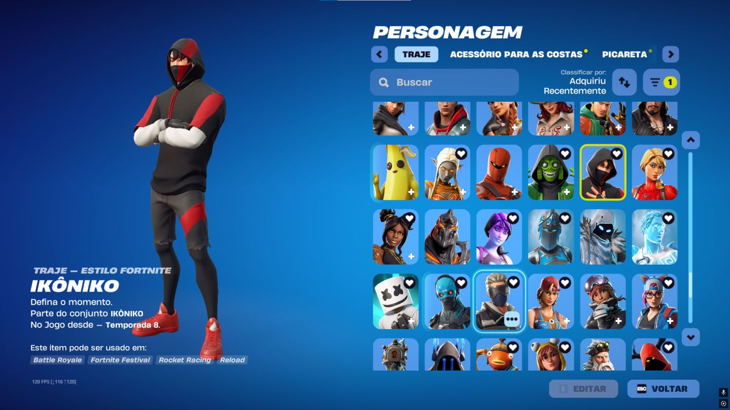 CONTA RARA FORTNITE SKINS COM PASSE DESDE SEASON 7 CAPIT 1
