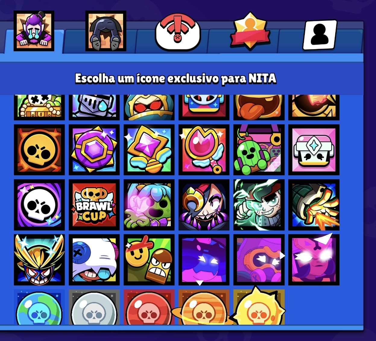 Conta de brawl stars criada desde 2018 com todos os bralwers até o momento