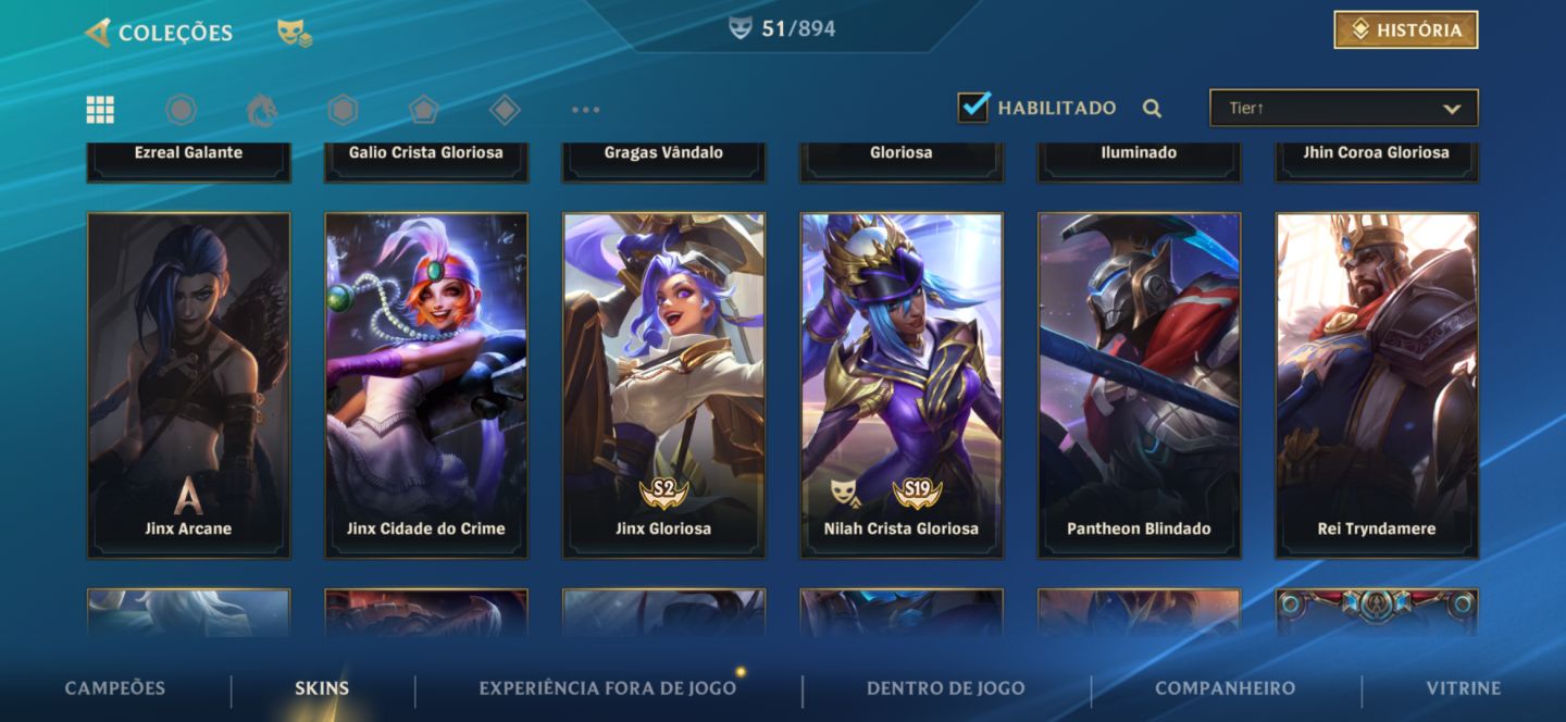 Conta Wild Rift || 51 skins (2 lendárias) || 87 campeões
