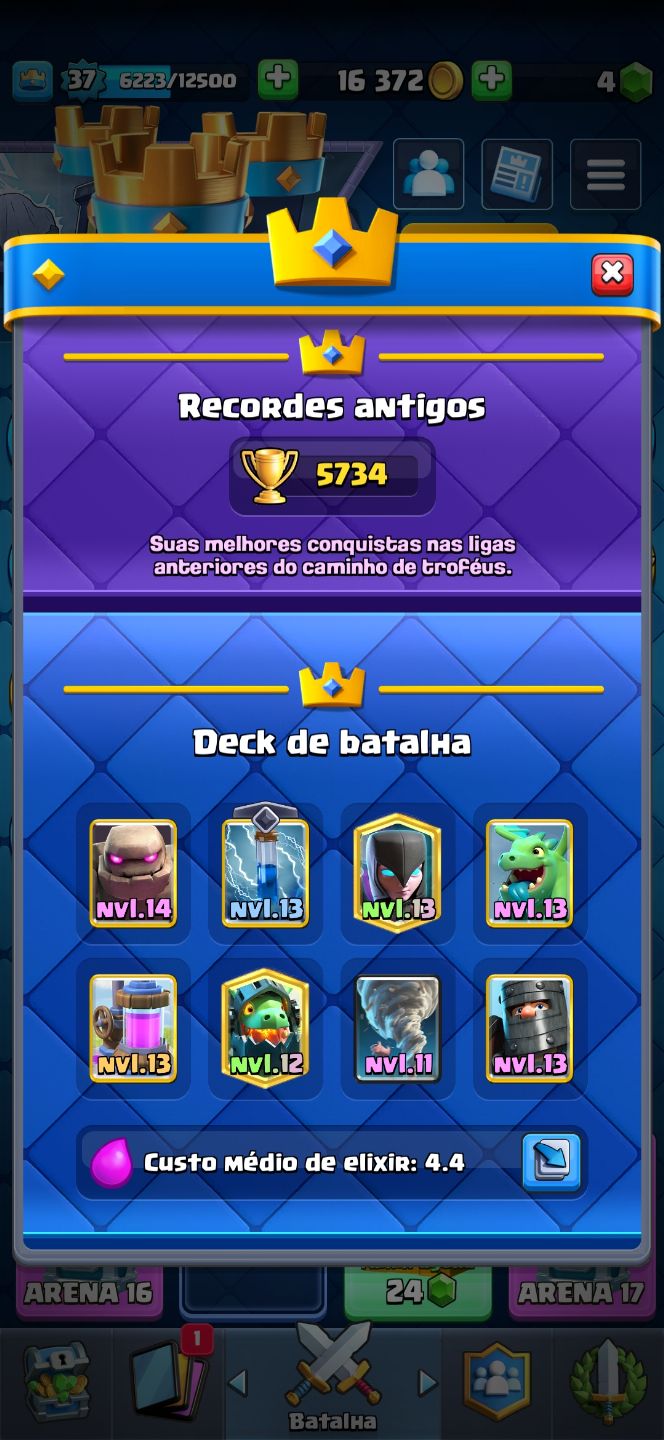 Conta Clash Royale end game