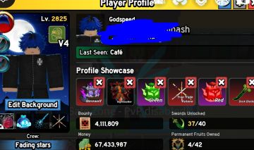 Conta de blox fruits com quase todas as gamepass e 4 perms