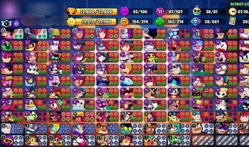 Conta de brawl star 72K troféus 107/107 brawlers 87 Level 11 baita oportunidade