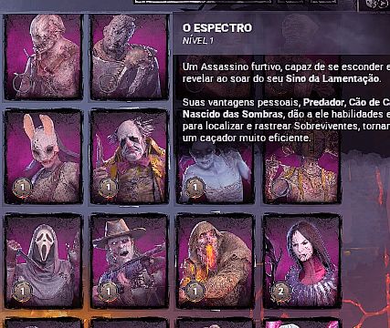 Conta de Dbd com killers e survivals comprados pronto para jogar