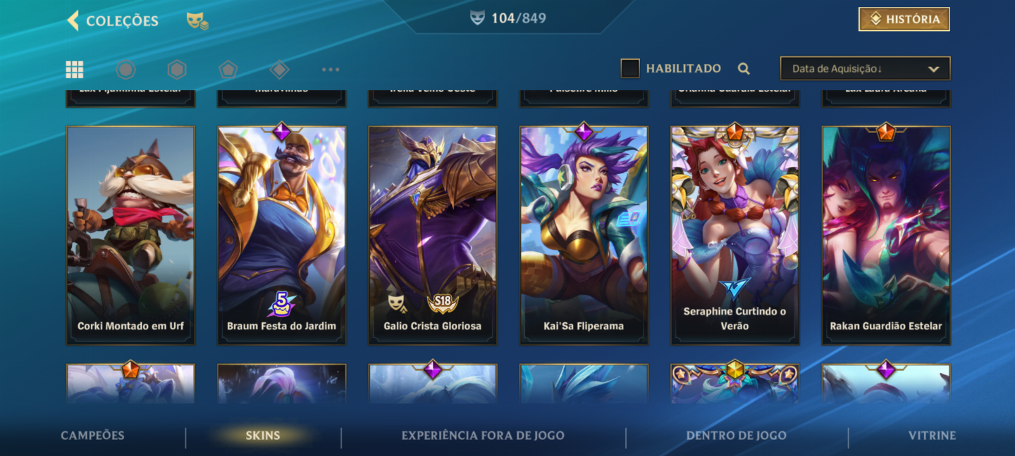 CONTA ANTIGA 5 ANOS LVL 217 WILD RIFT (WR,LOL, VAL)