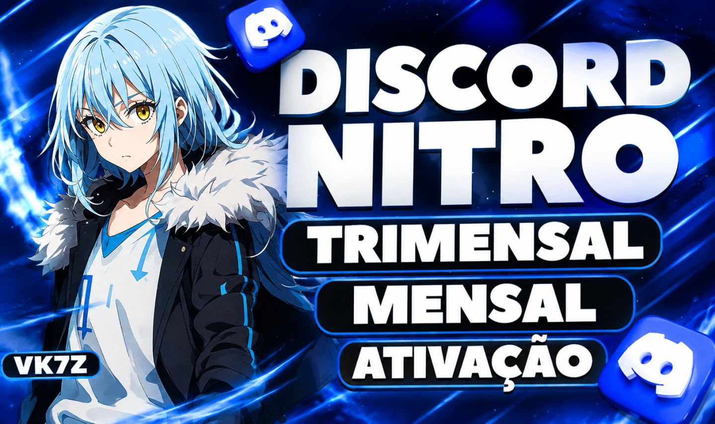 DISCORD NITRO 1 & 3 MÊSES/TRIMENSAL + ATIVAÇÃO | ENTREGA AUTOMÁTICA !
