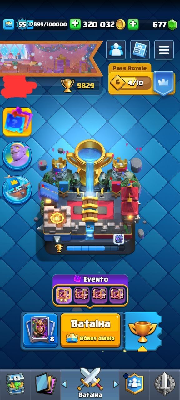 PROMOÇÃO - CONTA DE CLASH ROYALE (8 evoluções e 3 heróis) + 9800 TROFÉUS