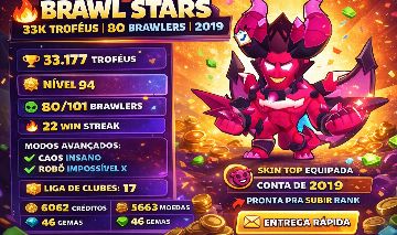 !CONTA DE BRAWL STARS, COM MAIS DE 38K DE TROFÉUS