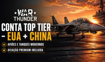 CONTA WAR THUNDER TIER ALTO | EUA + CHINA - TANQUE E JATO | F-4S PREMIUM