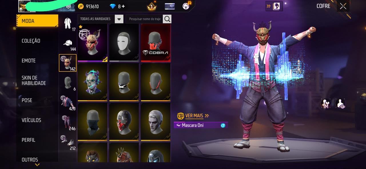 Conta Free Fire antiga primeiros passe