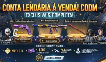 CONTA CODM TOP | 5 ARMAS LENDÁRIAS | 100+ÉPICAS | M4 OURO NEGRO | VÍNCULO LIMPO