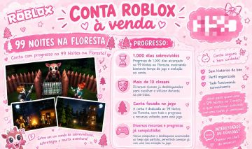 CONTA ROBLOX 99 NOITES NA FLORESTA!!!!