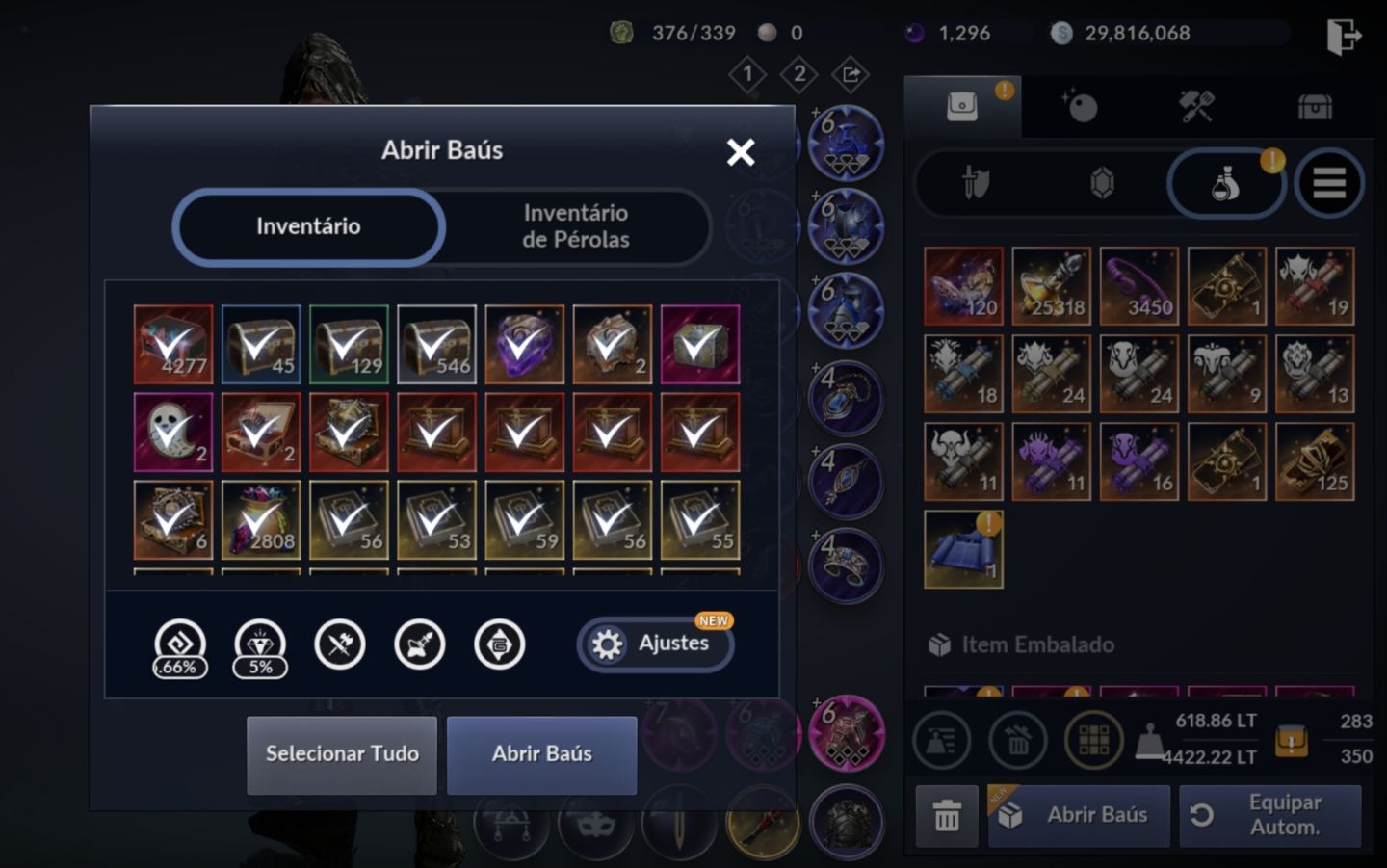 Conta de Black Desert Mobile lvl 60- Bem upada e com vários itens e 1200 pérolas
