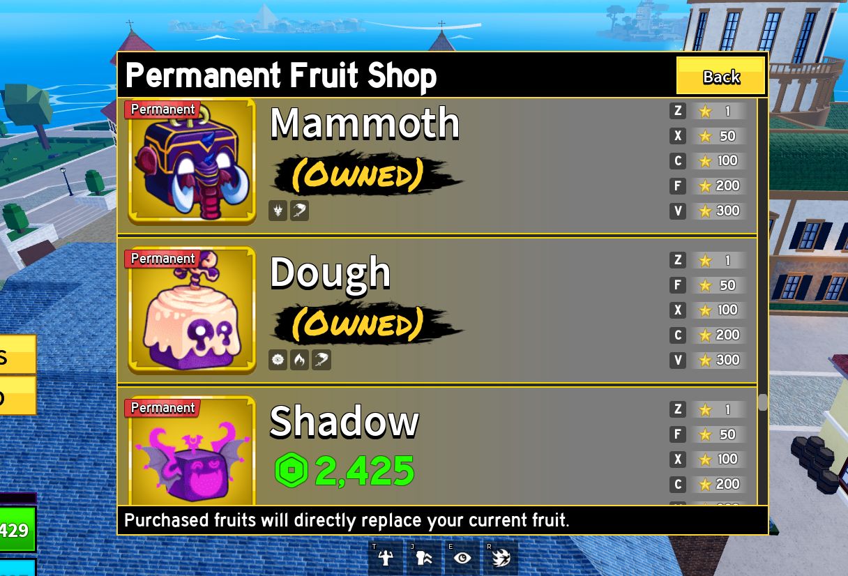 Conta Roblox/blox fruits impecavel com quase todas as frutas permanentes