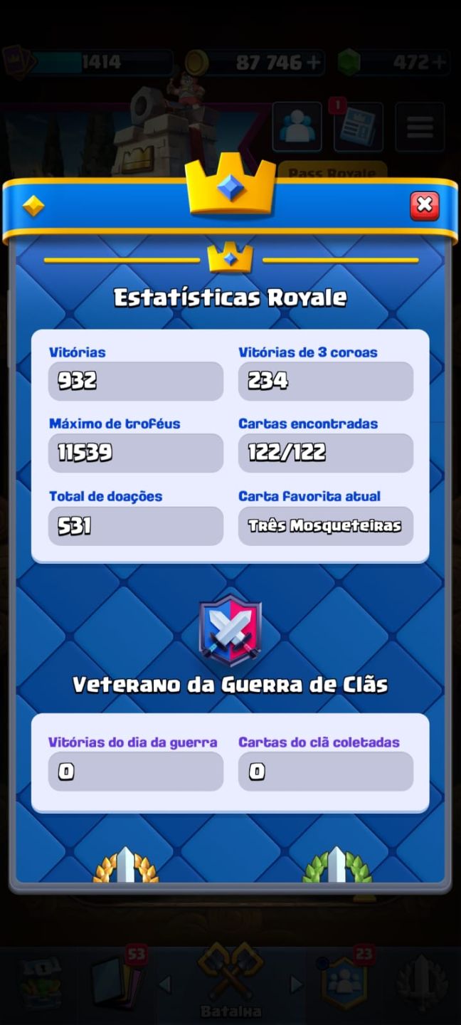 CONTA CLASH ROYALE NIVEL 15, VARIAS EVOS E HEROIS
