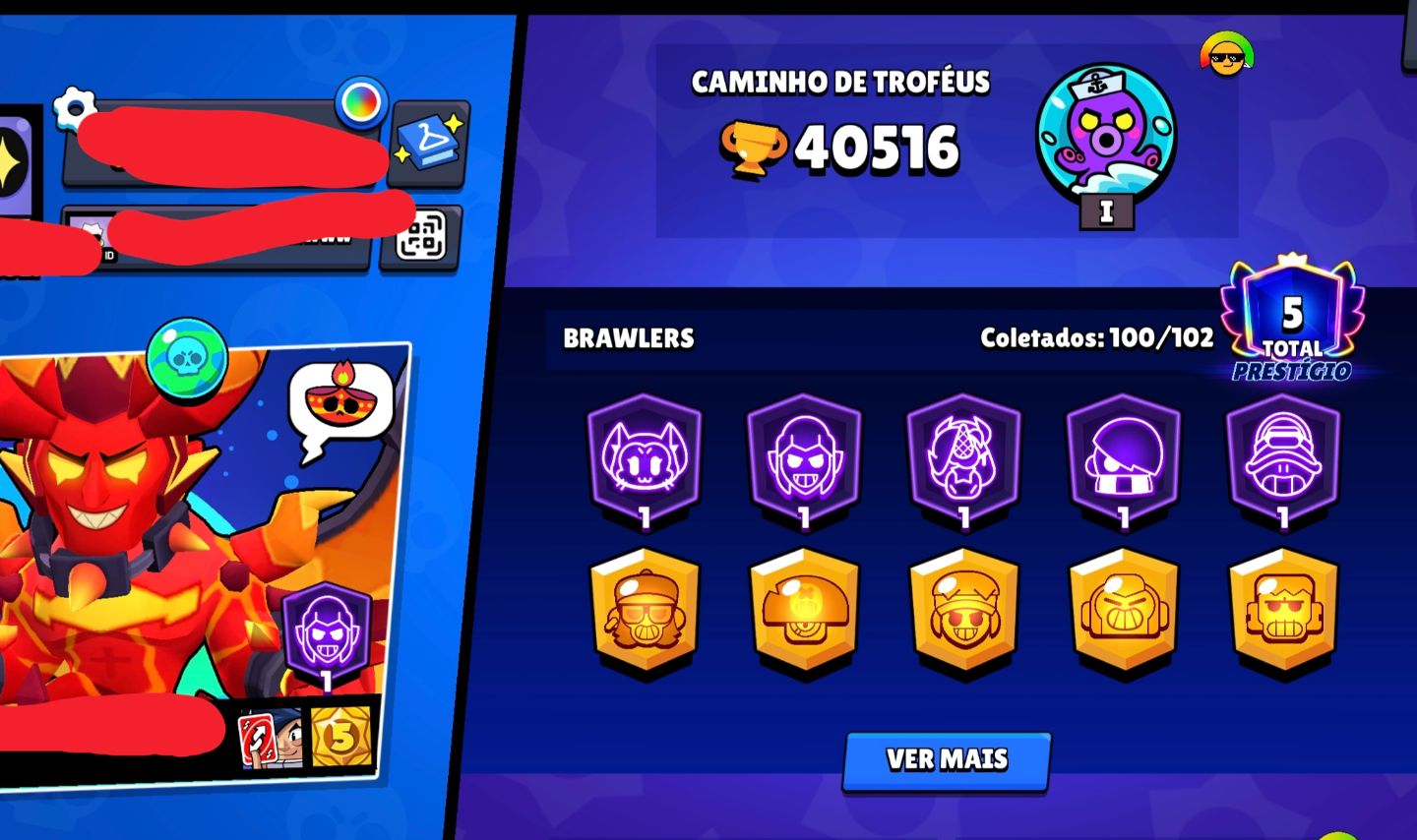 Conta Brawl Stars antiga 40+ troféus 100+ brawlers