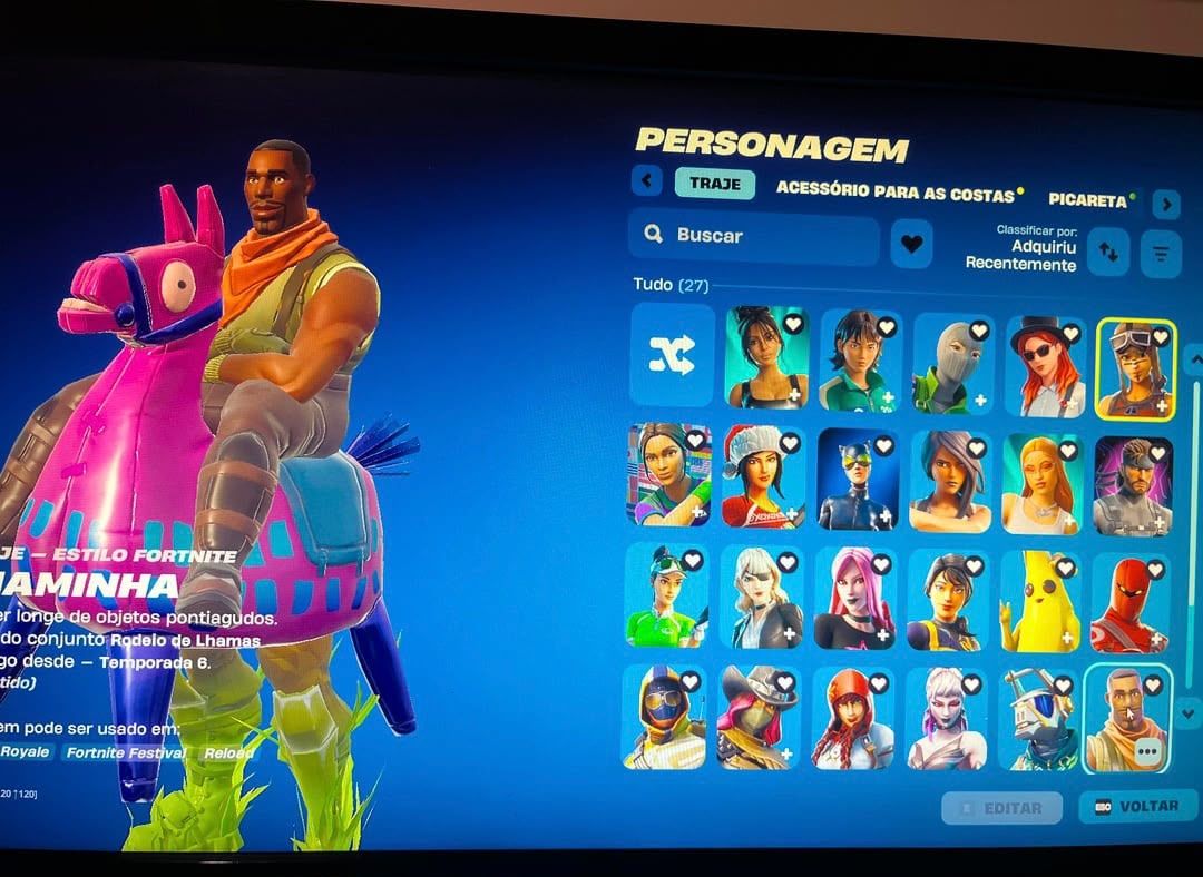 Venda de conta de fortnite