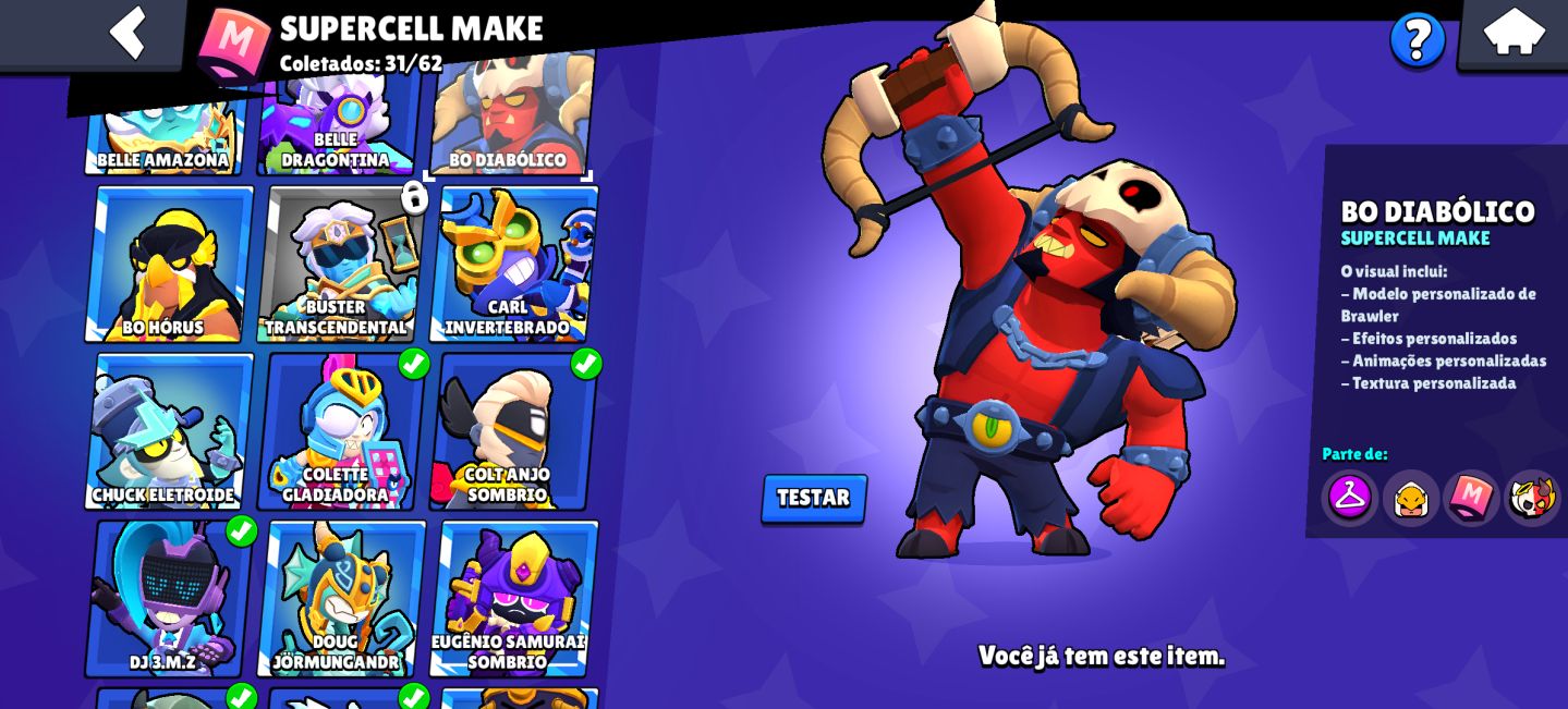 Conta brawl stars gemada e rara!!!