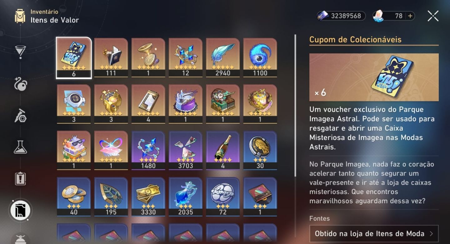 Conta HSR LV MAX | Endgame | Full Eventos | 28 Personagens E 15 LC Limitados
