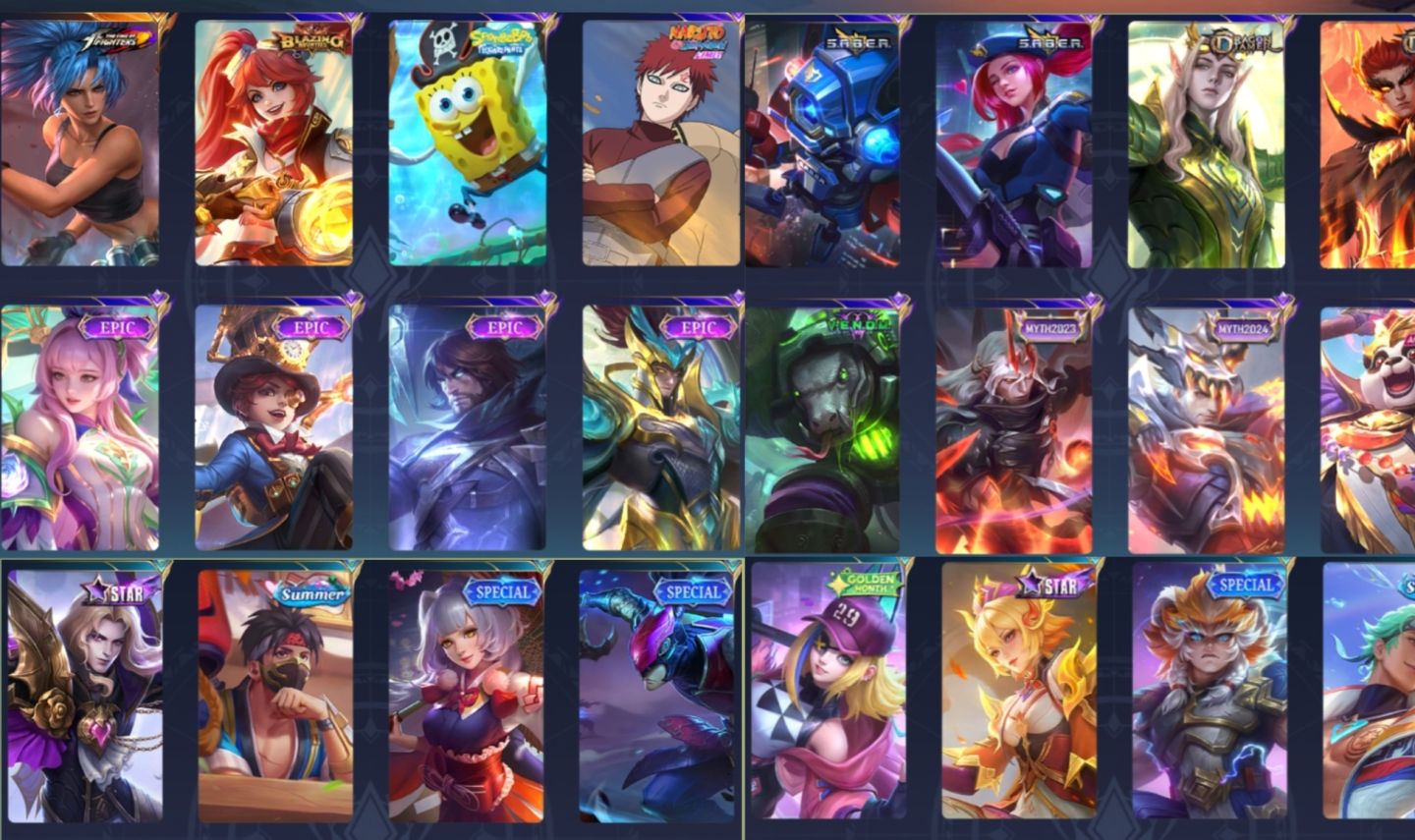 CONTA MOBILE LEGENDS COM 230 SKINS [SMURF] LEIA A DESCRIÇÃO