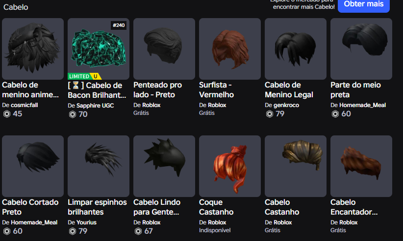 Conta roblox com skins, passes e etc de jogos, conta boa.