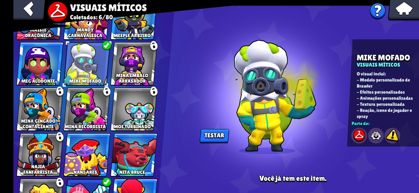 CONTA BRAWL STARS | 73 BRAWLERS + 11 HIPERCARGAS