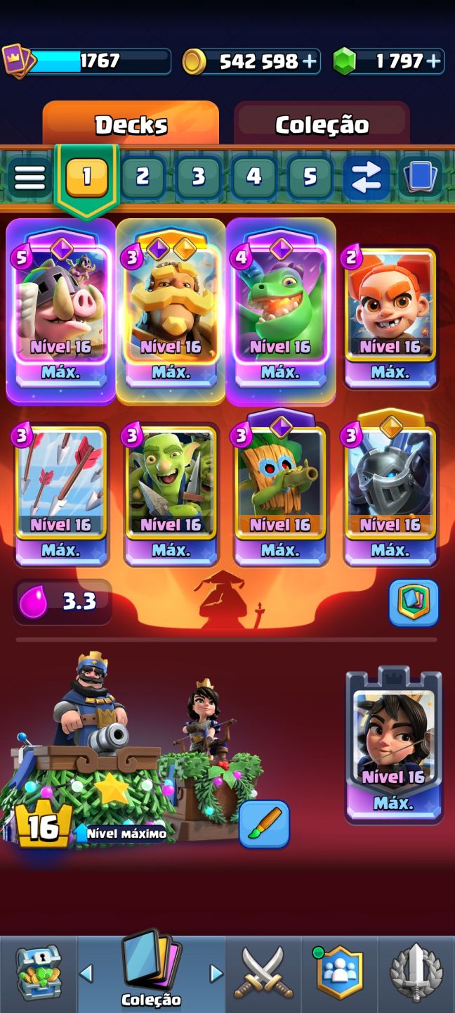 Conta Clash Royale rei nível 16