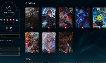 Esmeralda 1 / Lev 180 / 61 Skins / All champs / Upada A mão