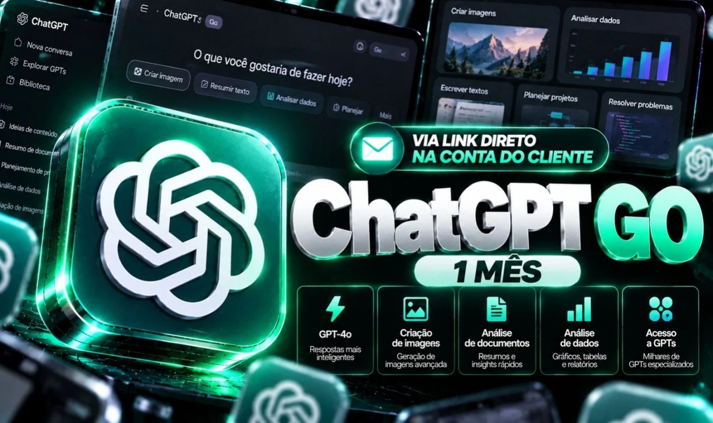 [ENTREGA AUTOMATICA] Chat GPT GO 1 Mês | Link Privado e Único no Seu Email