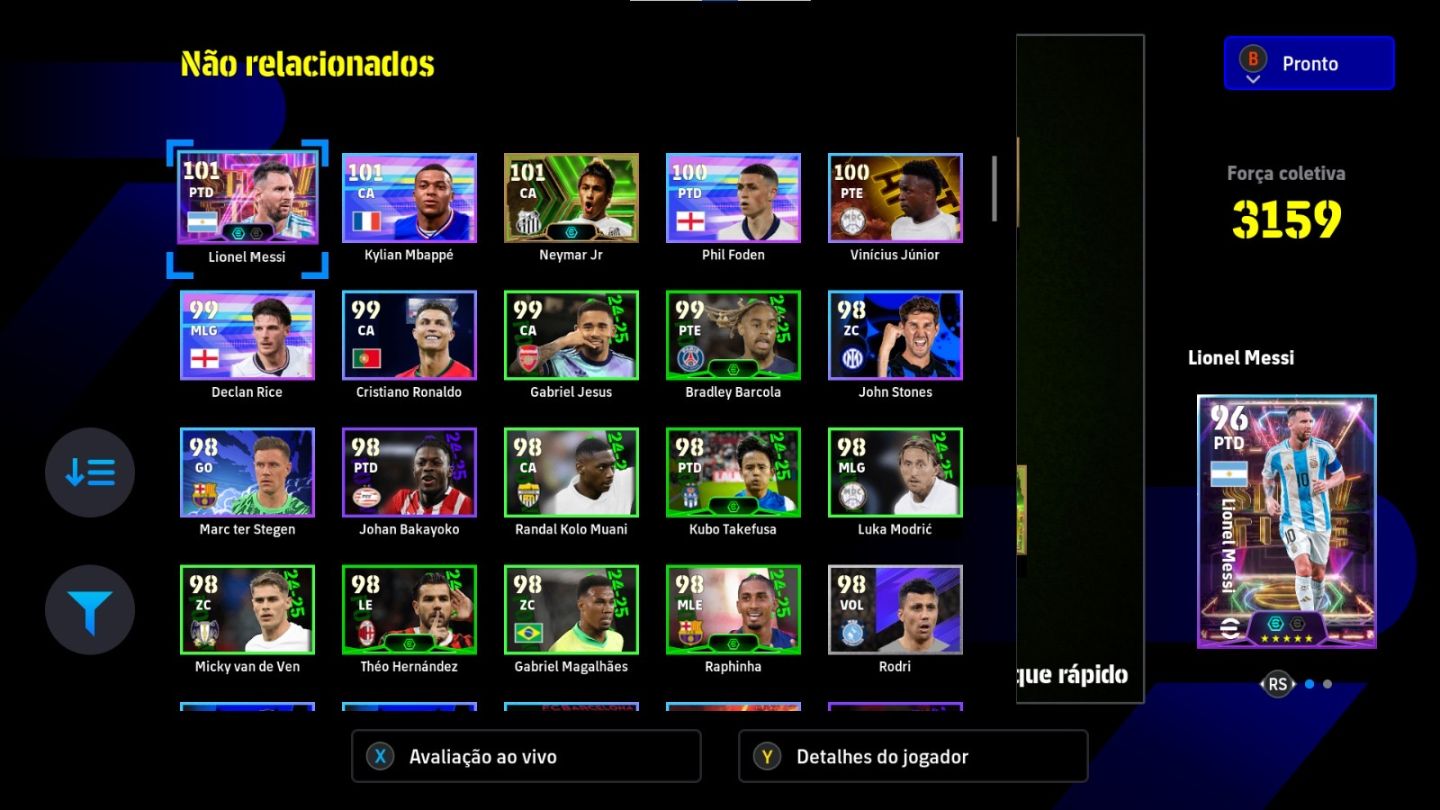 Conta efootball (steam) com pack do Neymar e peck do messi e compania