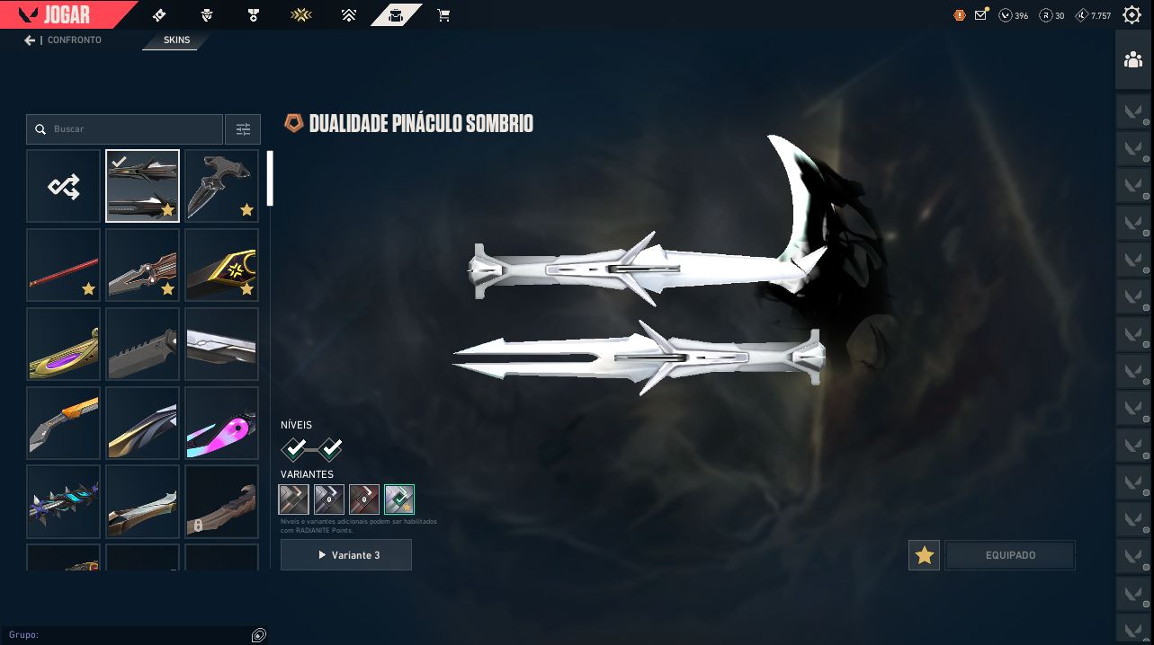 CONTA VALORANT NIVEL 240 COM 40 SKINS COMPRADAS.