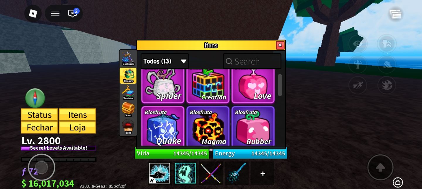 CONTA DE BLOXFRUITS COM LVL 2800, CDK, GOD HUMAN E V4!!!!(olhe a descrição)