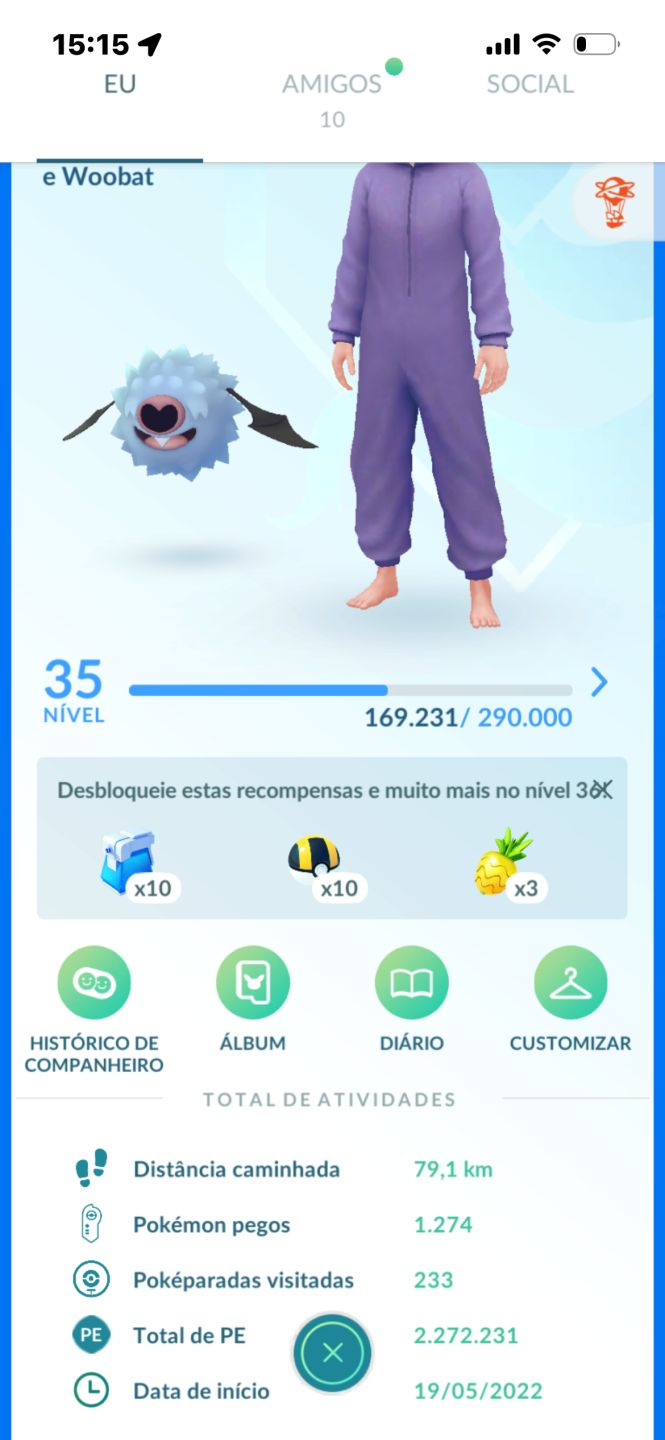 CONTA TOP DEMAIS DE POKEMON GO