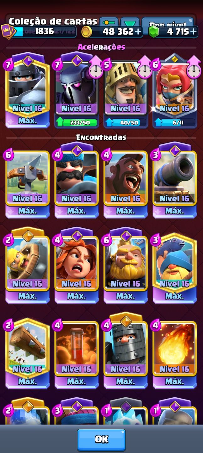 [ Promoção ] Conta de Clash Royale com Decks meta full 16