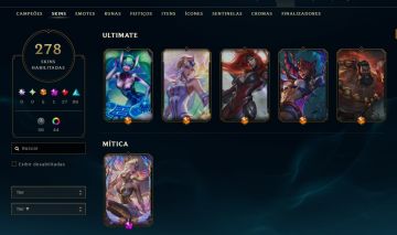 LOL | 278 Skins | 5 Ultimate + 27 Lendárias | Criador Original