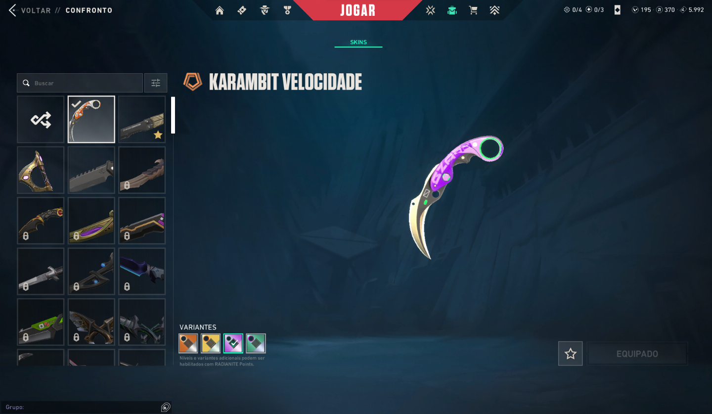 Conta Valorant com Diversas Skins atual elo diamante 1
