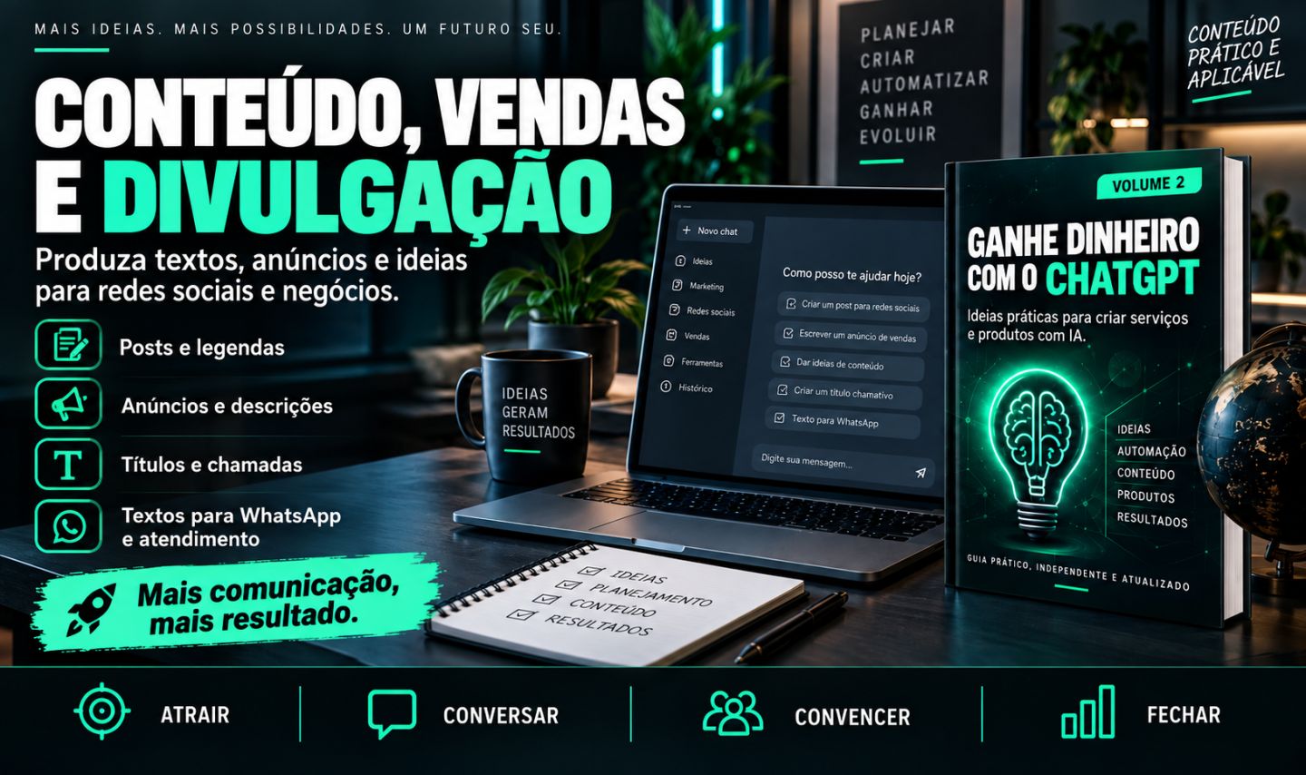 GANHE DINHEIRO COM O CHATGPT - Ideias práticas para criar serviços com IA