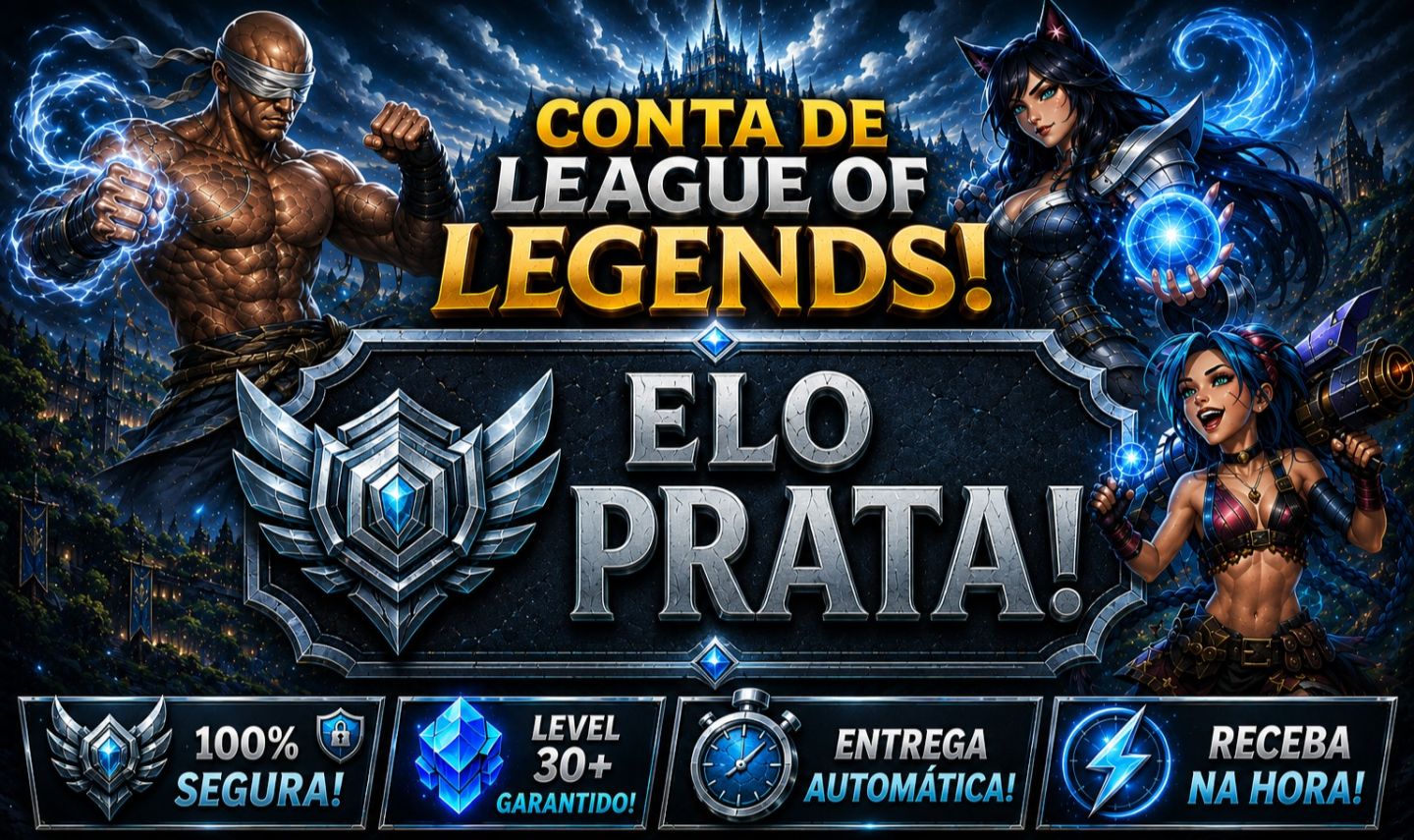 [Entrega Automática] Lol Prata, 94 Skins, Skin Ultimate, Mítica,Lendária, 29K Ea