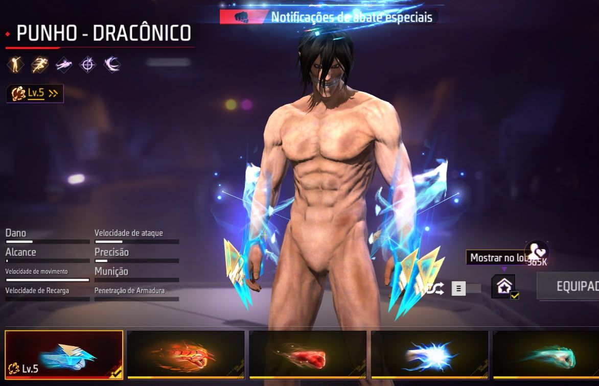 Conta Free Fire Gemada com 7 Angelicais, 10 Evolutivas, Prime 8, 900+ Peitorais