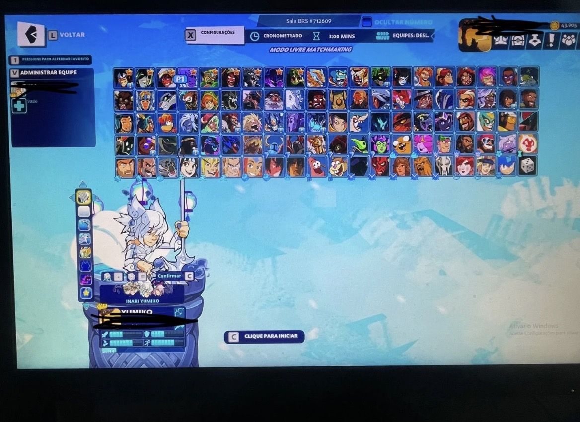 Conta Brawlhalla Muita Skin e Crossover Conta Playstation Acompanha Tudo