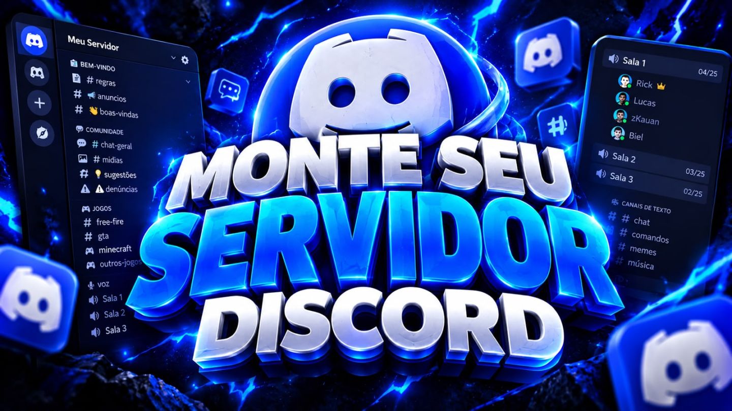 MONTE SEU SERVIDOR DO DISCORD PROFISSIONAL - VÁRIAS OPÇÕES - MELHOR ANÚNCIO
