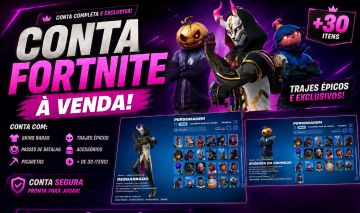 Cuida!! Conta rara por com mais de 30 skins e V-bucks cuida