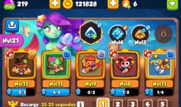 Conta Rush Royale BRIGUENTO LV 15 MONGE LV 13 + DRIADE LV11 1189 DE CRITICO