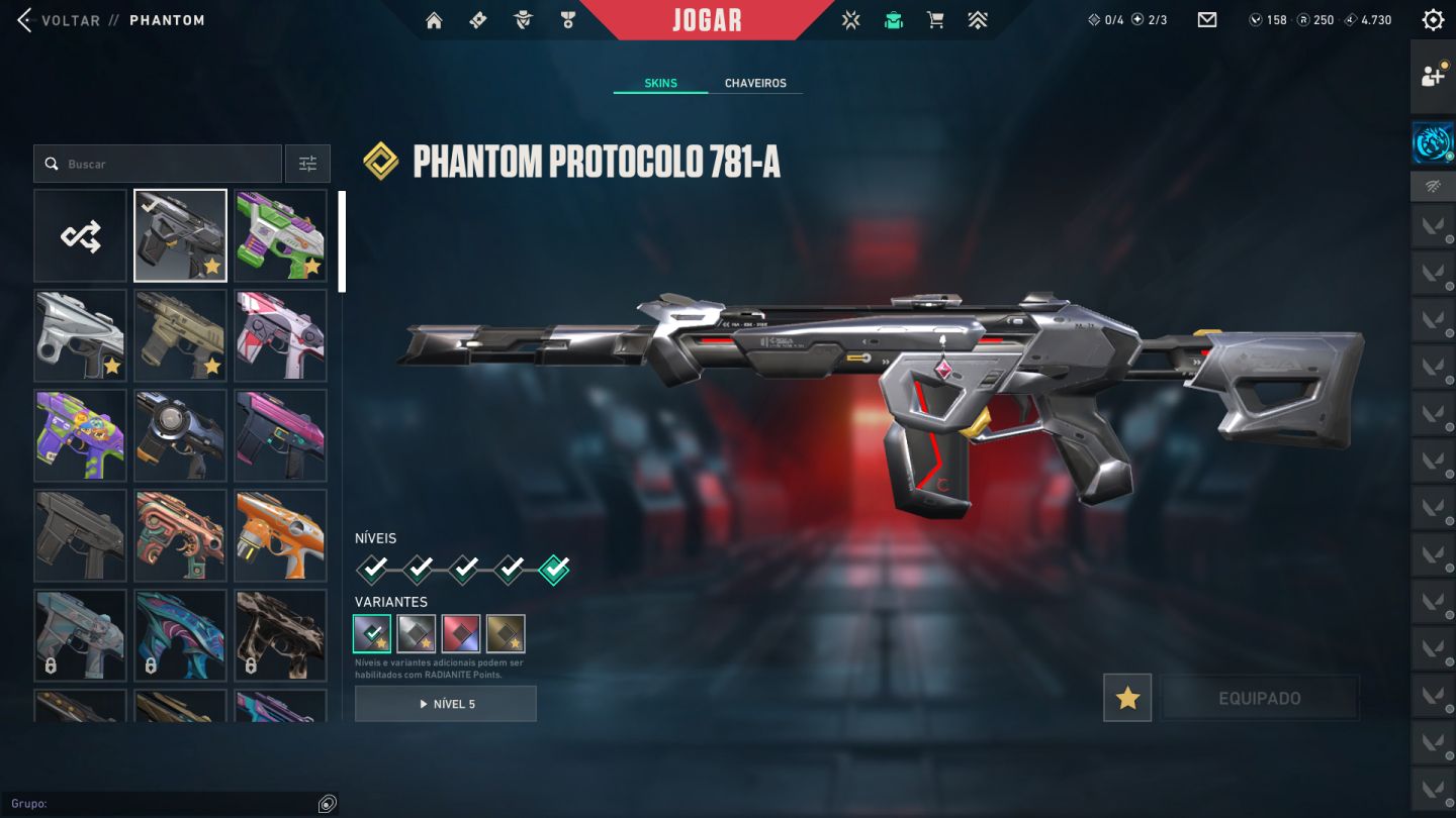 Conta valorant com muita variedade de skins