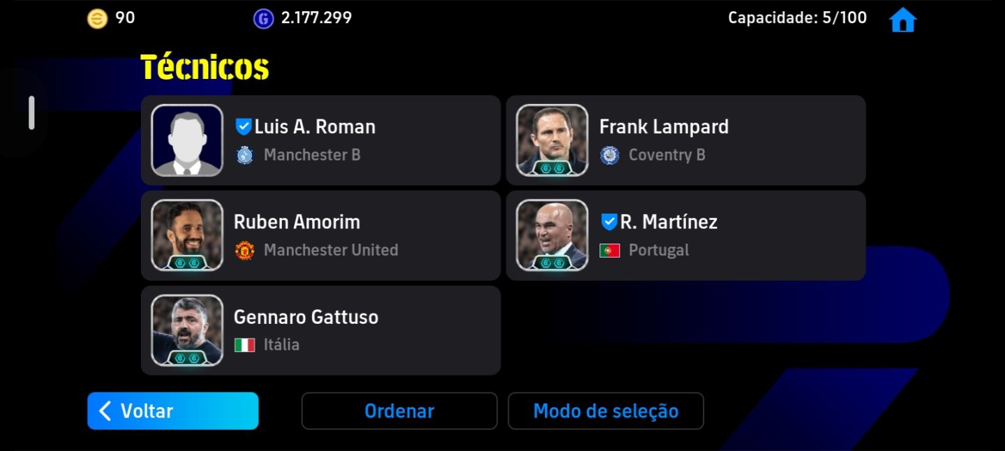 CONTA DE EFOOTBALL MOBILE BOA PRA INICIAR COM CR7 E MESSI DOS PACK