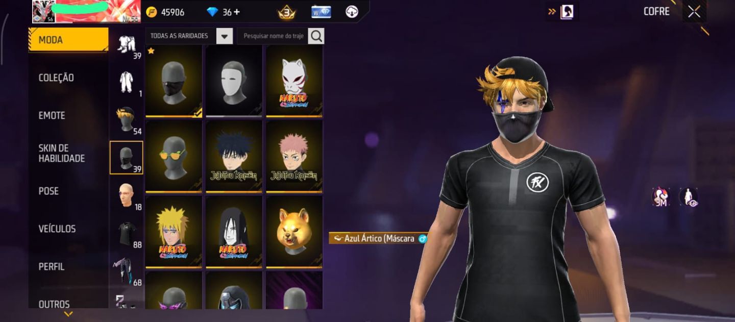 Conta Free Fire com Angelical