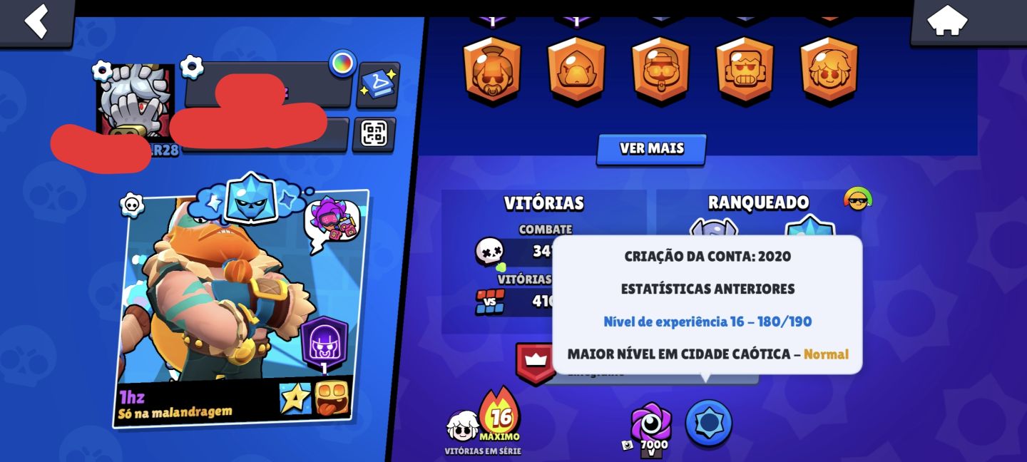 CONTA BRAWL STARS 2020 8.526 TROFÉUS Conta antiga, criada em 2020