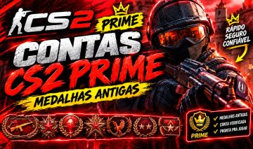 OFERTA - CONTAS BARATAS CS2 PRIME COM MEDALHAS 5 E 10 ANOS | PRONTAS PARA JOGAR