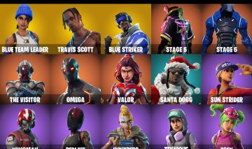 Conta Fortnite com Travis Scott | Blue Striker| The Visitor | Omega e 25 Skins